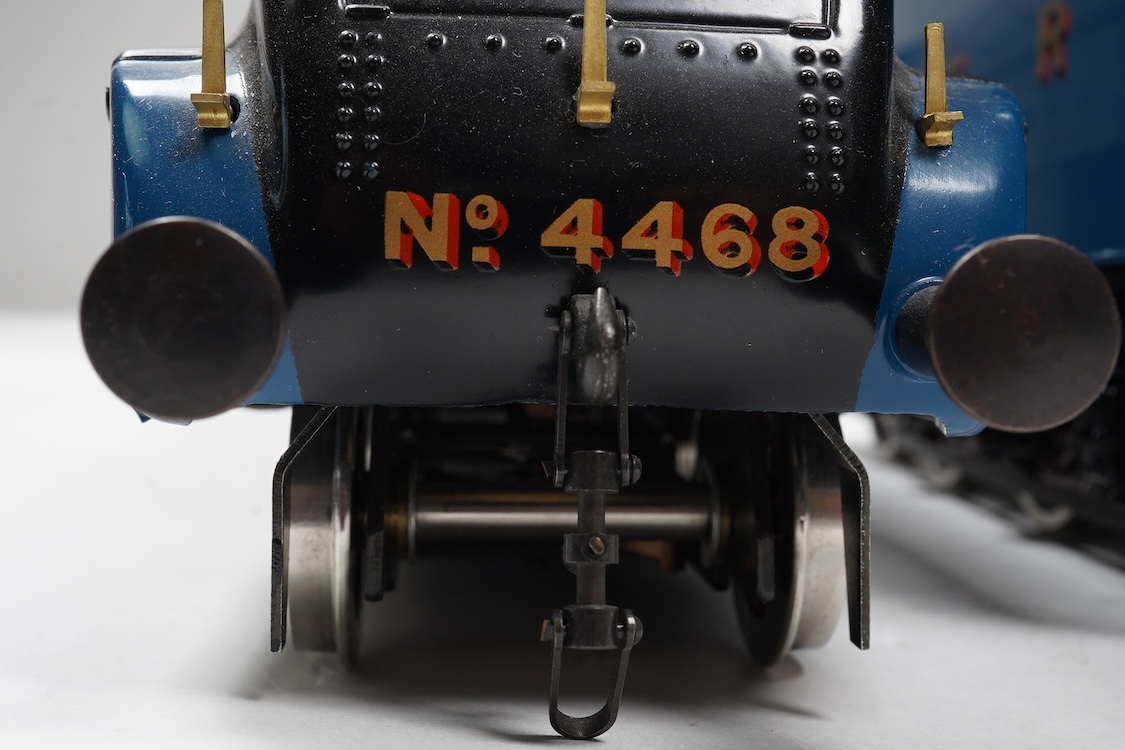 A Gauge One Aster Hobbies live steam LNER Class A4, 4-6-2 tender locomotive, Mallard 4468, the factory ‘Built Up’ version, spirit fired working three cylinder motion, with assembly instructions, operating instructions, a